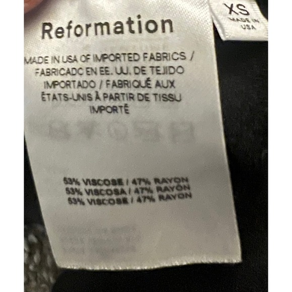 Reformation Black Nell Long Sleeve Henley v neck boho minimalist xs - Picture 5 of 8